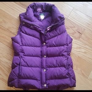 J. Crew Coats | Goose Down Purple Puffer Vest